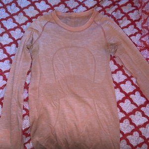 light pink lululemon swiftly tech long sleeve